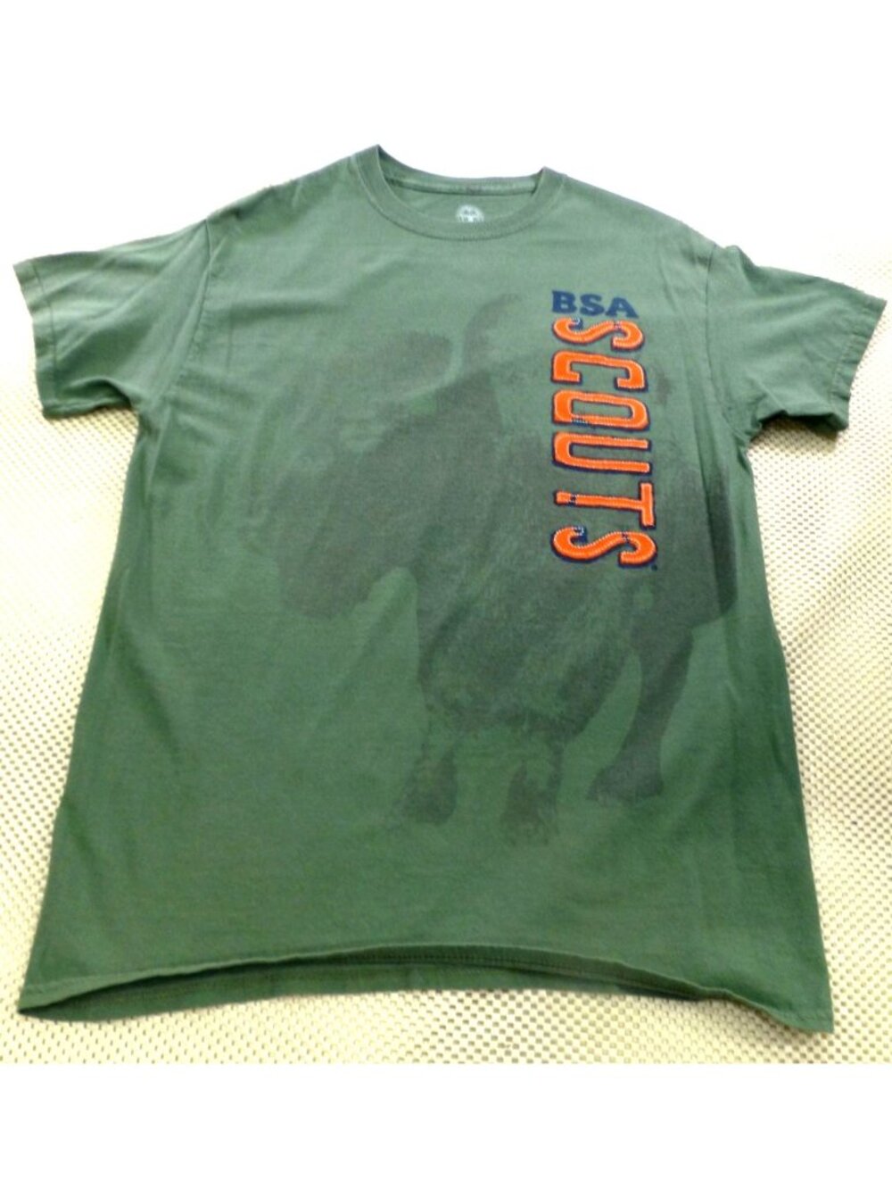 BSA Scouts Green T-Shirt Adult Medium Boy Scouts Of America 1910 Logo 100% Cotto - Picture 1 of 8